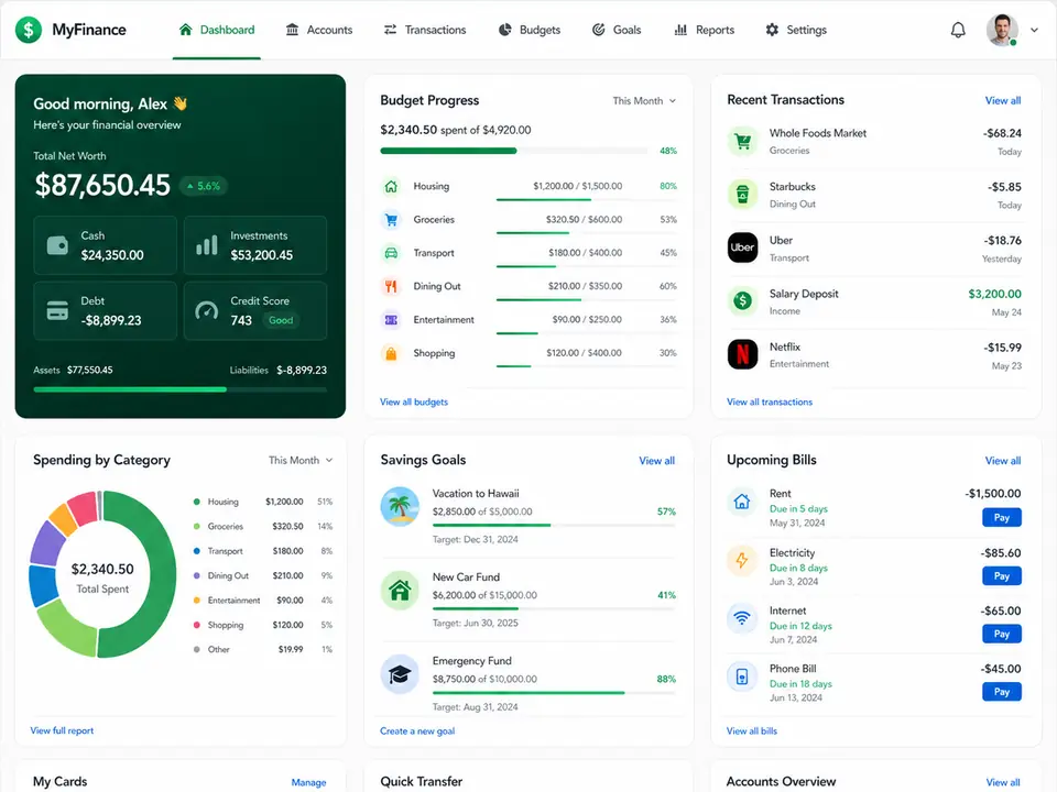 网格卡片 Web UI 页面封面