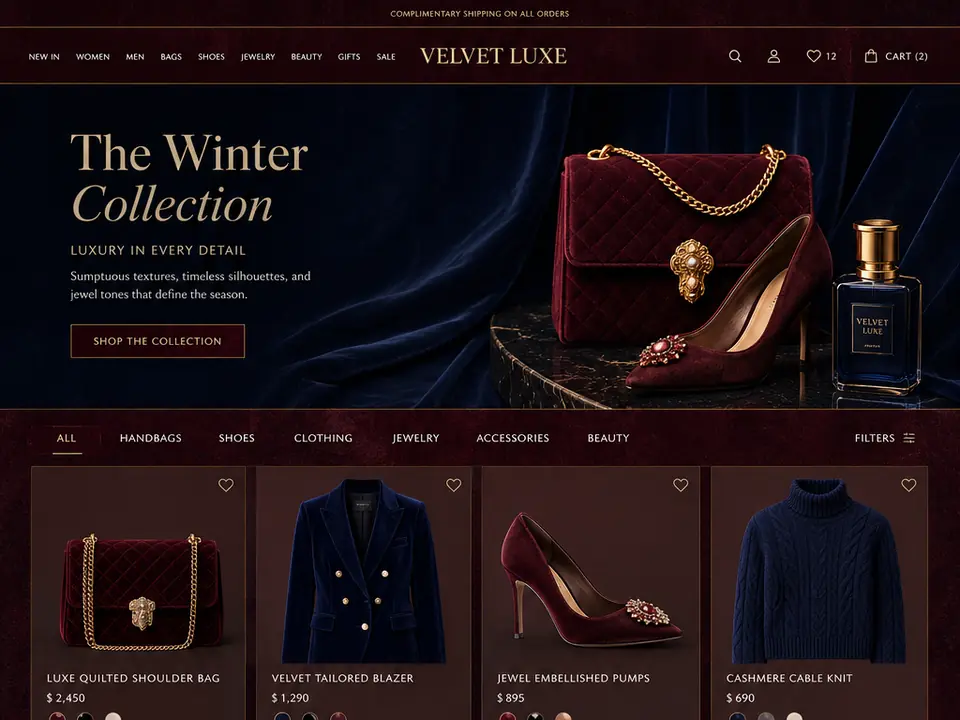 丝绒奢华 Web UI 页面封面